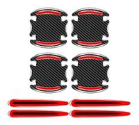 Car Door Handle Protection Film for Mini Coopers R56 R50 R51 R52 R53 R52 R55 R57 r58 r59 R60, Car Paint Scratch Protector Sticker Safety Reflective Strips Paint Cover Guard Stickers,Red