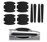 Car Door Handle Protectors,8 Pcs Car Door Handle Protective Film Auto Door Handle Protective Film Car Door Handle Scratch Protector Black Sticker Protector Anti-Scratches Door Side Handle Paint Guard