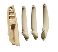 Car door handrail Armrest Front Driver Interior Door Handle Pull Trim Cover Compatible With BMW E70 E71 FOR X5 X6 OE 51416969401 2007-2014(RHD Beige 4Pcs)