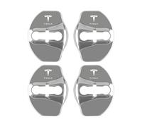 Car Door Latch Cover for Tesla Model 3 Model X Y, 4 Pcs Car Door Lock Protectors with Silent Shock Absorption Car Door Lock Latches Protection Stopper Covers,A