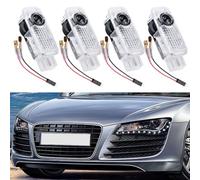 Car Door Light Logo Door Projectors Pack of 4, LED Projector for A1/A3/A4/A5/A6/A7/A8/Q2/Q3/Q5/Q7/Q8/TT/R8 Door Lighting Entry Lighting Accessories