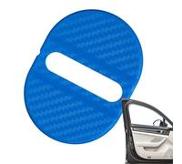 Car Door Lock Covers, 4Pcs Universal Carbon Fiber Door Lock Protector, Silicone Shock Absorber Buffer Seal, Anti-Rust Noise Reduction Waterproof for Car SUV Sedan