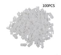 Car Door Lock Fastener Rod Clips, 100 Pcs White Plastic Push-Type Retainer Clips for Auto Exterior Trim and Bumper Fixing Fit 8mm Hole