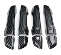 Car Door Lock Latch Cover For Civic 10th 2016 2017 2018 2019 LHD Chrome Door Handle Cover Trim Molding Catch Overlay Garnish Cap Cup Protector(Carbon)