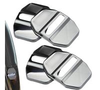 Car Door Lock Protective Cover - 4-Piece Stainless Steel Self-Adhesive Shield | Door Security Plate,for Exterior Off Road Beginners Vehicle Automotive