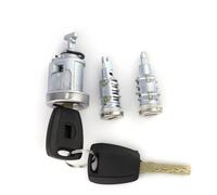 Car Door Lock Sets, Door Lock Cylinder Set 3pcs Complete Set Ignition Door Trunk Lock Barrel Cylinder Fit use for Fiat Alfa Romeo Brava Doblo Palio Siena Perla GT15R Blade