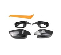 Car Door Mirror Cover 4x Rearview Side Wing Mirror Cover Cap Carbon Fiber Pattern Black For 3 5 7 8 For Series G20 G21 G28 G30 G38 G11 G12 G15 G16