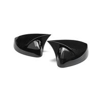 Car Door Mirror Cover Casing For A3 For S3 For RS3 For 8V For TFSI For TDI For Mirror Tools Case Fiber Style 2013-2020 2Pcs Side Car RearView Mirror Cover Caps(Glossy Black-Add on)