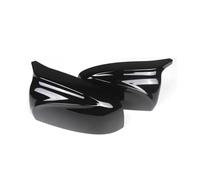 Car Door Mirror Cover Casing For For X5 For X6 For E70 For E71 2007-2013 Carbon Fiber/ABS 2x Mirror Cover Side Rearview Mirror Cap Cover Shell Replacement(Glossy Black)