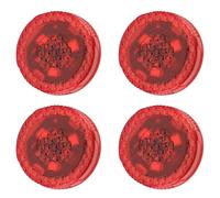 Car Door Opening Warning Light 4Pcs Automatic Waterproof Self-adhesive Round 5 LED Red Strobe Light No Battery, Car Door Lights, Alarm