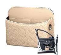 Car Door Organizer - PU Leather Adhesive Storage Pouch | Auto Interior Seat Console Box for Van Truck Sedan SUV Convenient Holder for Small Objects