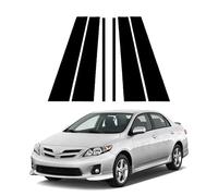 Car Door Pillar Posts Trim for Toyota Corolla 2007 2008 2009 2010 2011 2012 2013, Outer Pillar Post Panel Covers, Door Window Moldings Stickers Anti Scratch Glossy Black
