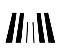 Car Door Pillar Window Compatible With Chevy For Equinox 2010 2011 2012 2013 2014 2015 2016 2017 6Pcs Black Pillar Posts Door Window Trim BC Column Stickers Cover