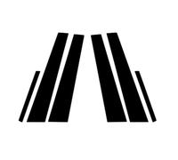 Car Door Pillar Window Compatible With Hyundai For Verna For Accent MC 2006 2007 2008 2009 2010 6X Glossy Black Pillar Posts Window Door Column B C Cover