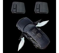 Car Door Projector Lights - Dynamic Car Welcome Doors Light, Effortless Affixation Free Wiring Angel Wing Door Welcome Light - Automotive Interior Accessory For, ATV, Trailer,