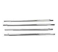 Car Door Protection Strips 4 Pcs Auto Front Rear Door Window Belt Seal Strip Moulding Trim Weatherstrip Chrome for CR-V 2017-2022 ABS Rubber Auto Bumper Guard