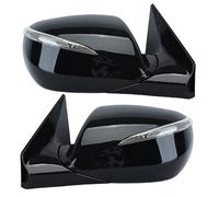 Car Door Rearview Mirror 6 Pins Car Side Rearview Mirror Assembly Heated Manual Folding For Hyundai For Santa Fe For MK3 DM 2012-2015(1 pair Black)