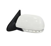 Car Door Rearview Mirror Car Folding Side Rearview Mirror With Lamp 8PINS For Hyundai For Santa Fe 2.4L 2.7L 2007 2008 2009 2010 2011 2012(White Left)