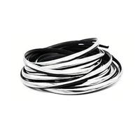 Car Door Rubber Seal Strip 5m Universal U Shape Custom Chrome Plated DIY Moulding Trim Strip Line for Sedan Car Pickup Air Vent Door Edge Decoration(Silver)