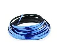 Car Door Rubber Seal Strip 5m Universal U Shape Custom Chrome Plated DIY Moulding Trim Strip Line for Sedan Car Pickup Air Vent Door Edge Decoration(Blue)