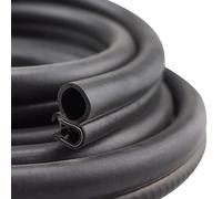 Car Door Rubber Seal Universal Car Door Seal Strip Rubber Edge Trim with Side Bulb for Caravan Boat Truck (6m)