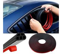 Car Door Rubber Sealing Strip,Self-Adhesive Weather Stripping for Car Doors 32.8Ft/10M,Thickened Cars Door Seal Strip,Soundproof Rubber Trim Seal,Draught Excluder Strips 5 Holes Shape for Cars,Truck