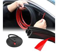 Car Door Rubber Sealing Strip,Universal 16.4Ft/5M Rubber Weather Stripping for Car Doors, Self-Adhesive Weatherproof & Soundproof Trim for Truck Window (5M)