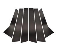 Car Door Seal Door Window Decoration Trims Pillar Posts Stickers Auto Styling for Porsche for Macan Carbon Fibre Look 2014-2022 QAQMHVCVB(Black)