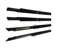 Car Door Seal Protector for Accord 2018-2023 72450-TVA-A01 Glass Protector Weatherstrip Out Laminate 4 X Chrome Or Black Windows Rubber Outside(Black)