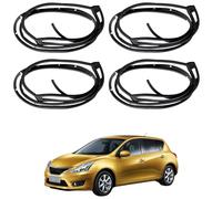 Car Door Seal Strip Kit for Nissan TIIDA C12 2011-2018 OE: 80830-3DN0A 80831-3DN0A 82830-3DN0C 82831-3DN0C, Rubber Weather Stripping Automotive Soundproofing Seal for Noise Reduction