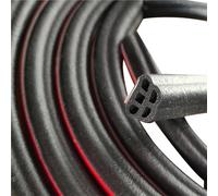 Car Door Seal Strip Rubber 1pc 2m 8m Door Sealing Strip 5 Hole B D Shaped Automotive Rubber Soundproof Parts(Small D (2 meters))