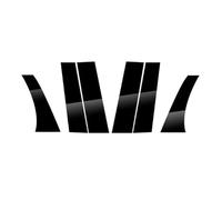 Car Door Sealing Strip For Mitsubishi ASX 2011-2020 6pcs Gloss Black Pillar Posts Window Trim Cover BC Column Sticker Car Weather Stripping