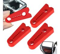 Car Door Shock Absorber - 4 Pieces Car Door Shock Absorbing Cushion | Silicone Doors Latch Protective Cover for Soundproofing | Silicone Bumper Protector for SUV RV Truck (Red)