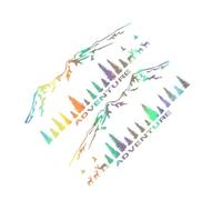 Car Door Side Stickers For Renault MK3 MK2 MK1 Camper Van Mountain Graphics Vinyl Film Decals Auto parts(Colorful Laser,LWB 260cm)