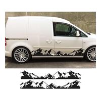 Car Door Side Stickers, For VW Caddy MK1 MK2 MK3 2 3 4 Maxi Kombi Accessories Camper Van Mountain Graphics Vinyl Decal
