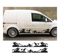 Car Door Side Stickers, For VW Caddy MK1 MK2 MK3 2 3 4 Maxi Kombi Accessories Camper Van Mountain Graphics Vinyl Decal