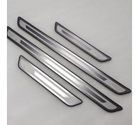 Car Door Sill Pedal Protectors Set for Toyota Hilux 2009-2024 2025 2026, Auto Entry Guard Scuff Plates Trim Protection Sticker Threshold Cover Accessories,Matte silver