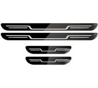 Car Door Sill Pedal Protectors Set for VW Polo 6R 6N 6N2 6C 9N 9N3, Stainless Steel Entry Guard Scuff Plates Trim Protection Sticker Threshold Cover,C