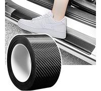 Car Door Sill Protector 7cmx10m Car Bumper Protector Anti Scratch Carbon Fiber Wrap Film for Door Sill, Front and Rear Bumper