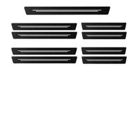 Car Door Sill Protector, 9-Piece Universal Carbon Fibre Protection Set, Four Front Door Sills and Four Rear Door Sills with Boot Trim, Vehicle Entry Exit Protection Covering Existing Scratches