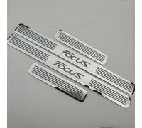 Car Door Sill Protector for Fo-rd Focus 2009-2021 4PCS Scuff Plate Stainless Steel Stickers Accessories,Silver