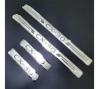 EAGLEG Car Door Sill Protector for Maz-da CX-30 CX30 2019-2021 4PCS Scuff Plate Stainless Steel Stickers Accessories,Silver