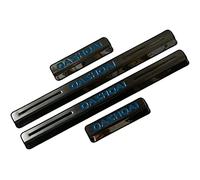 Car Door Sill Protector for NIS-san Qashqai J10 J11 J12 2016 2017 2018 2019 2020 2021 2022 4PCS Scuff Plate Stainless Steel Stickers Accessories,Blue