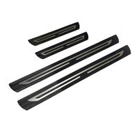 Car Door Sill Protector For Nissan Juke 2 (II) I 2019-2024, Kick Plates Stainless Steel Scuff Plate Step Threshold Guard Pedal Trim Decoration Accessory, Black Lass