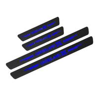 Car Door Sill Protector for Op-el Vauxhall Crossland x 2017-2024, 4Pcs Anti Scratch Carbon Fiber Threshold Edge Entry Guard Stickers Kick Plates Styling Accessories,Blue