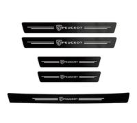 Car Door Sill Protector for Peugeot Partner Van 2019-2023, Car Sill Protectors Strips Carbon Fiber Automobile Threshold Protection Sticker Welcome Pedal Decor Car Door Sill Scuff Plate Cover