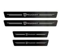 Car Door Sill Protector for Peugeot Rifter 4x4 Concept 2018-2023, Car Sill Protectors Strips Carbon Fiber Automobile Threshold Protection Sticker Welcome Pedal Decor Car Door Sill Scuff Plate Cover
