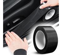Car Door Sill Protector for Polestar 4, (5CM*5M) Carbon fiber Car Sill Protectors Strips Welcome Pedal Car Accessories