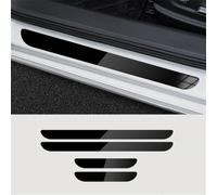 Car Door Sill Protector for Skoda Octavia III 11/2012-Heute, Kick Plates Stainless Steel Threshold Scuff Guard Welcome Pedal Edge Guards Accessories,A/Black titanium mirror