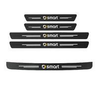 Car Door Sill Protector for Smart EQ C453 2020-2023, Car Sill Protectors Strips Carbon Fiber Automobile Threshold Protection Sticker Welcome Pedal Decor Car Door Sill Scuff Plate Cover,5pcs